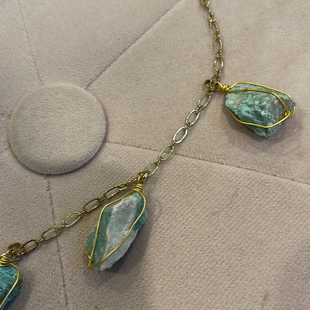 Raw Amazonite Adjustable Necklace - image 4